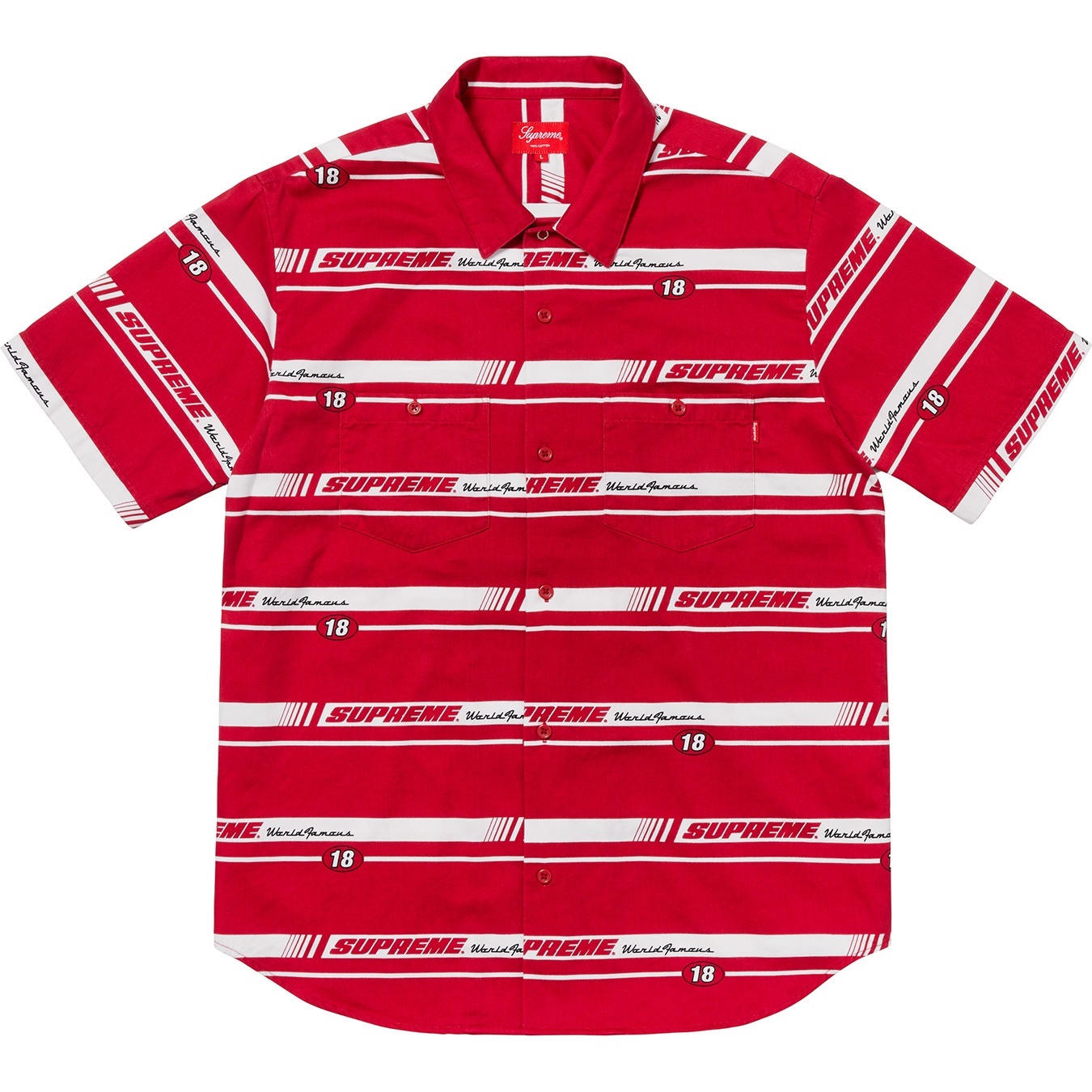 Striped Racing Work Shirt view 3